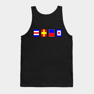 CREW SPELT OUT IN NAUTICAL FLAGS Tank Top